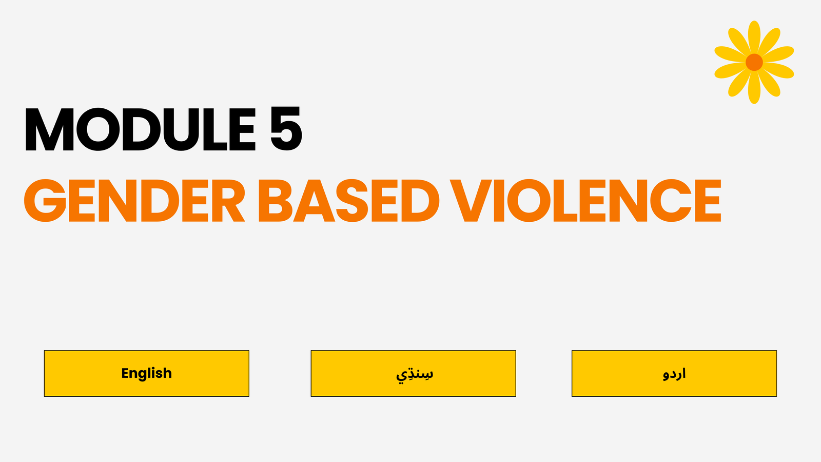 Module 5: Gender Based Violence